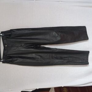 Vintage/Y2K 100% Leather Pants Size 4. High Rise Straight Leg